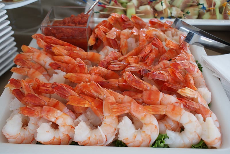 Cocktail Shrimp Display by Bradford Catered Events